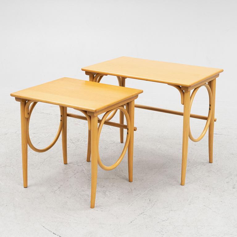 Two nesting tables, Thonet, 1980's.