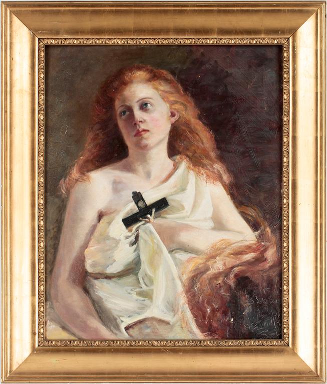OKÄND KONSTNÄR, olja på duk, 1800-talets slut.