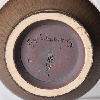 Berndt Friberg, a stoneware vase, Gustavsberg studio, Sweden 1958.