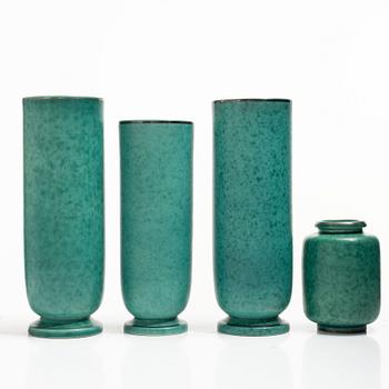 Wilhelm Kåge, Collection, 7 pieces, “Argenta”, Gustavsberg.