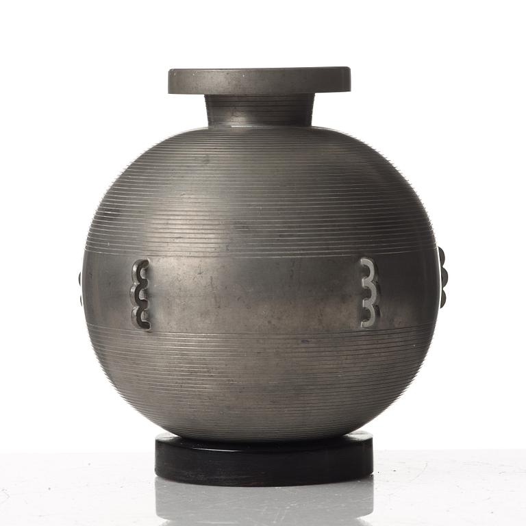 Sylvia Stave, a pewter vase, CG Hallberg, Stockholm 1930´s.