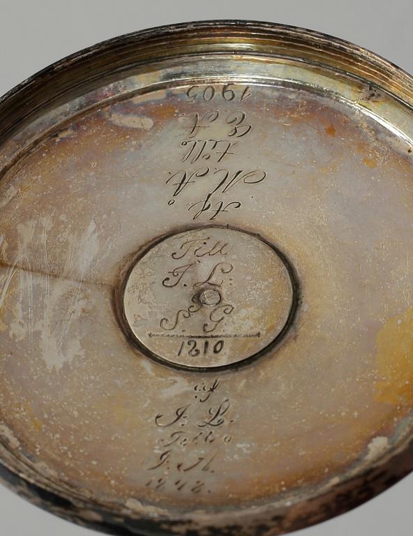 SENAPSKANNA, silver, sengustaviansk, Olof Wallin, Gävle 1810. Silvervikt ca 125 gram.