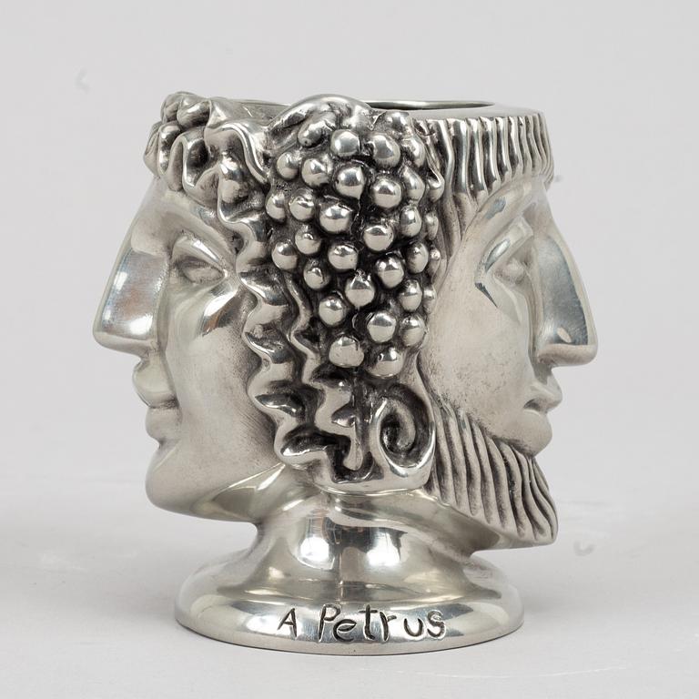 Anna Petrus, a "Janushuvud" pewter vase, for Firma Svenskt Tenn, Stockholm 2020.
