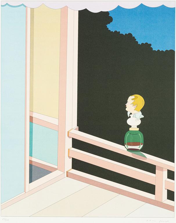 Jens Fänge, lithograph in colours, signed Jens Fänge and numbered 67/125 in pencil.