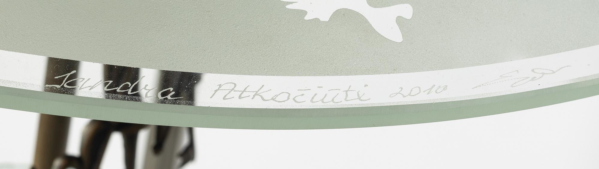 Ceiling lamp, signed and dated 2010.