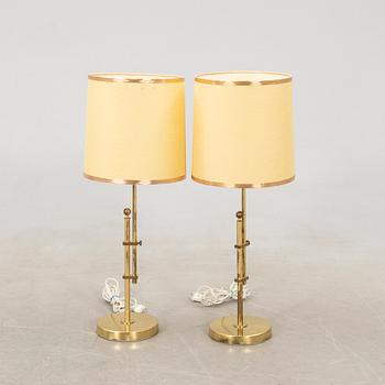 Table lamps a pair by Bergbom, late 20th century.