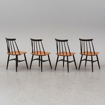 Four 'Fanett' chairs by Ilmari Tapiovaara, Edsbyverken, Sweden.