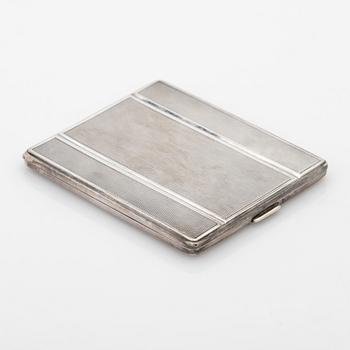 Cigarette case, silver, GAB, Stockholm, 1939.