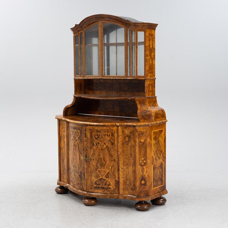 A mid 18th century vitrine cabinet, Germany.