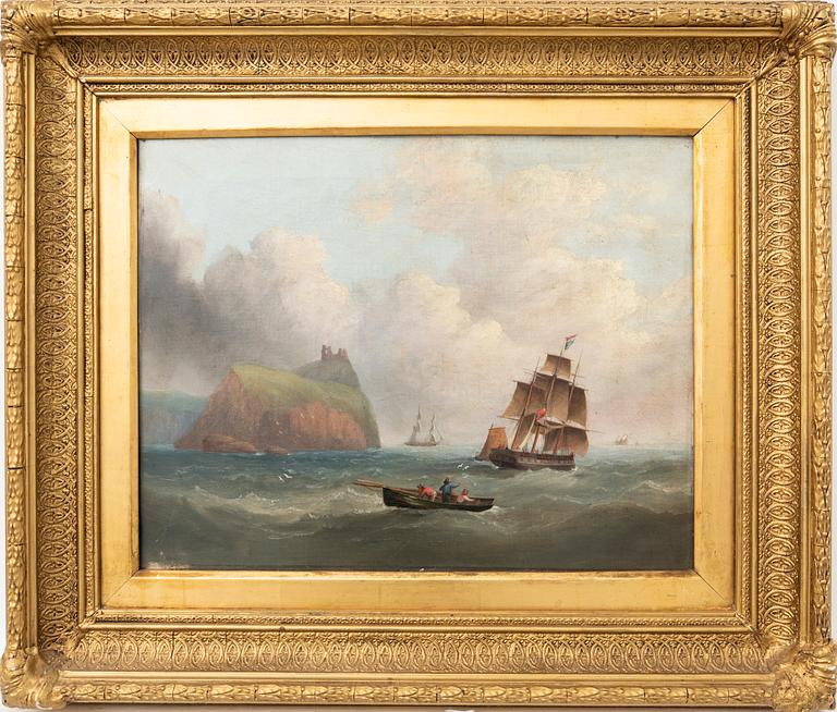 Unknown artist, Lake scene, 19th century.