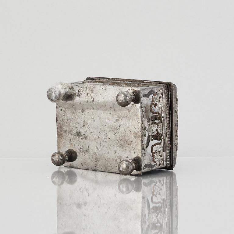 A Russian Tula box width cover, 19th century.