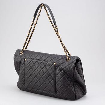Chanel, a black, quilted leather 'Timeless Flap Bag XXL', 2017-2018.