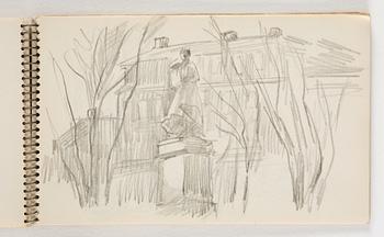 Lotte Laserstein, 10 små skissblock med teckningar.