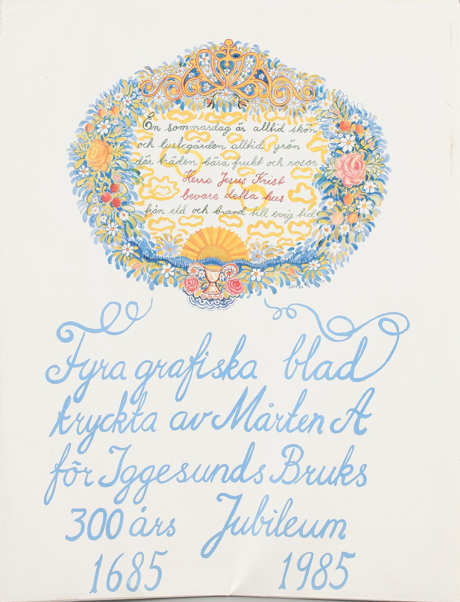 MÅRTEN ANDERSSON, 4 st, grafiska blad, signerade och numrerade 234/400.