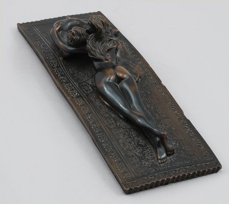 GIOVANNI SCHOEMAN, skulptur, mörkpatinerad metall, signerad, daterad 76.