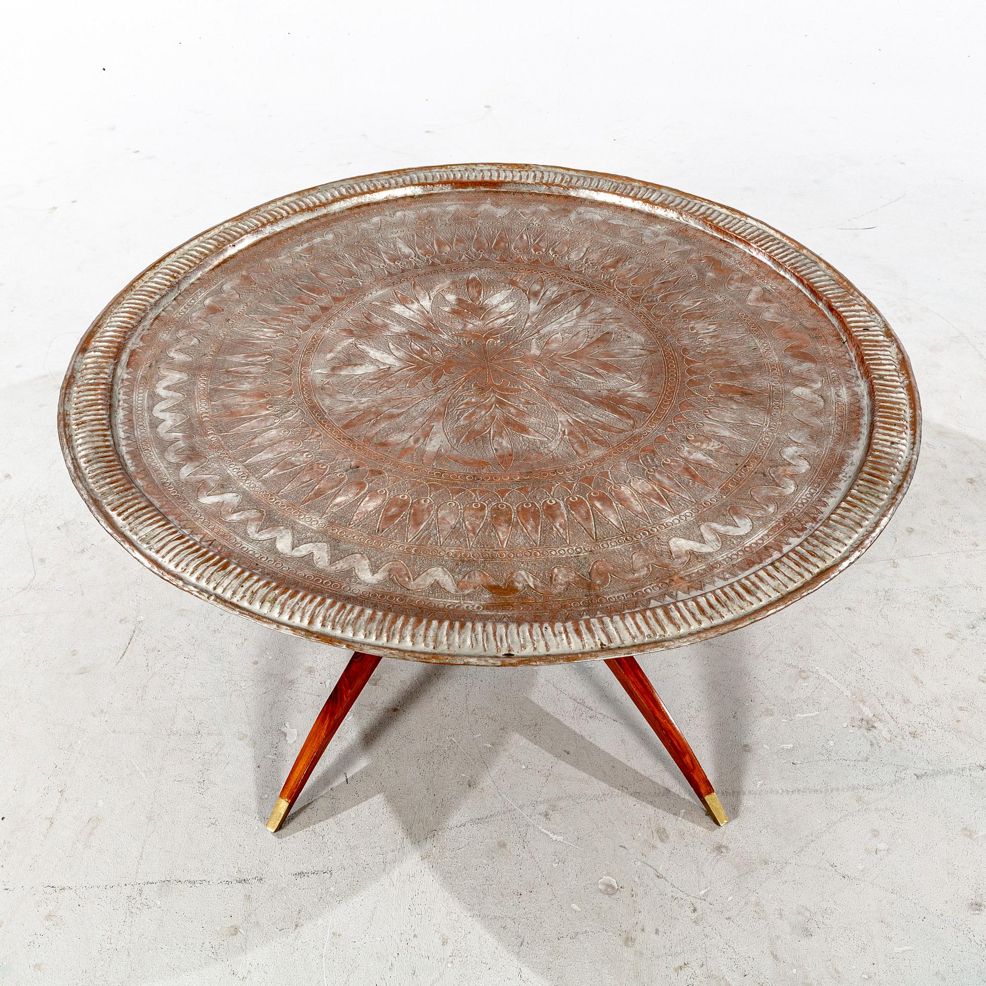 A 20th centiry Indian metal table.