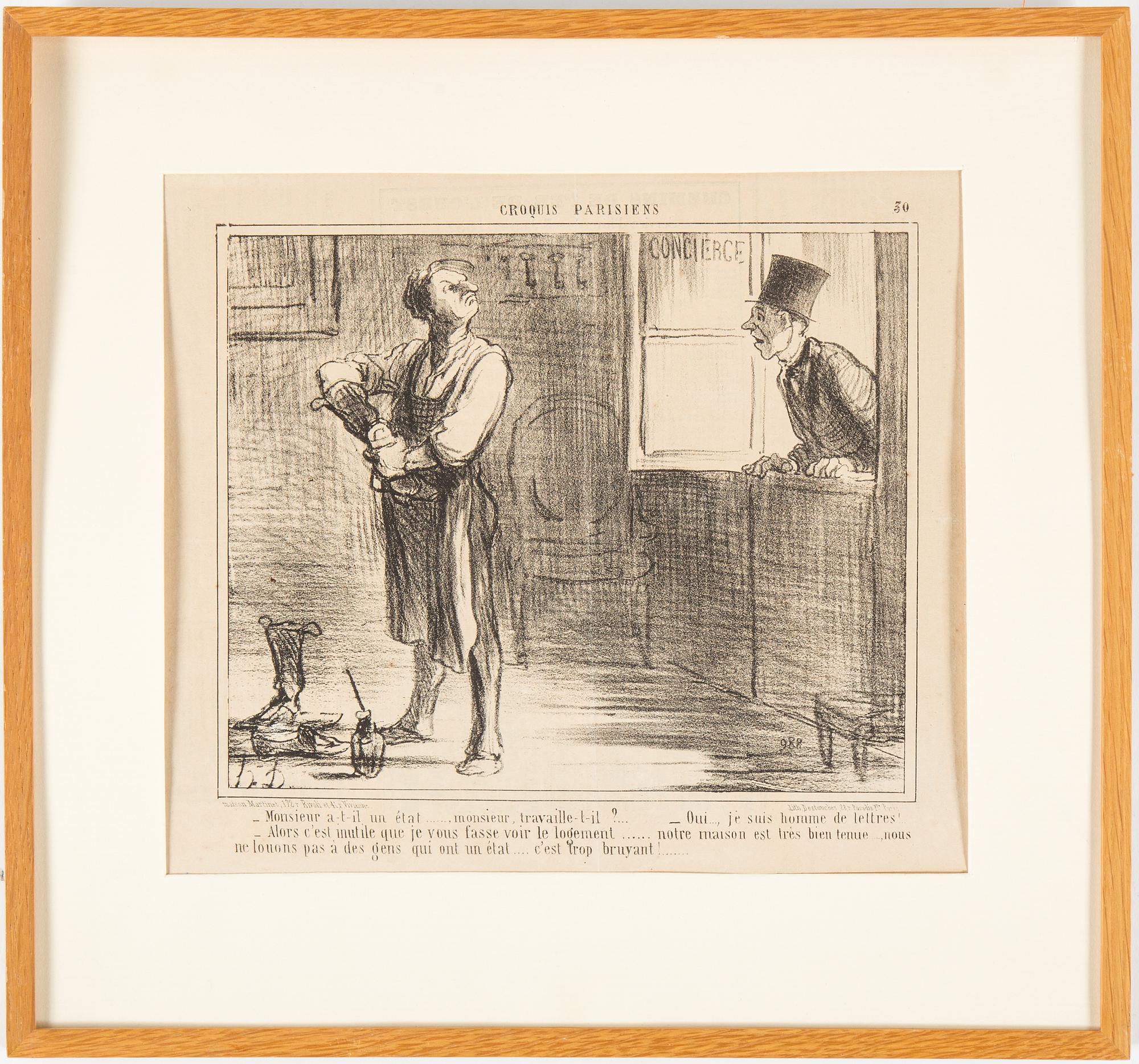 A set of four lithograph by HONORÉ DAUMIER.
