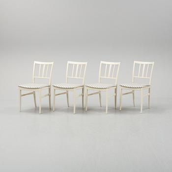 Carl Malmsten, A dinnertable and four chairs, "Talavid", by Carl Malmsten, Waggeryds Möbelfabrik AB, second half of the.