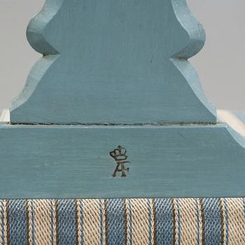 Eleven Swedish Rococo 18th century chairs.