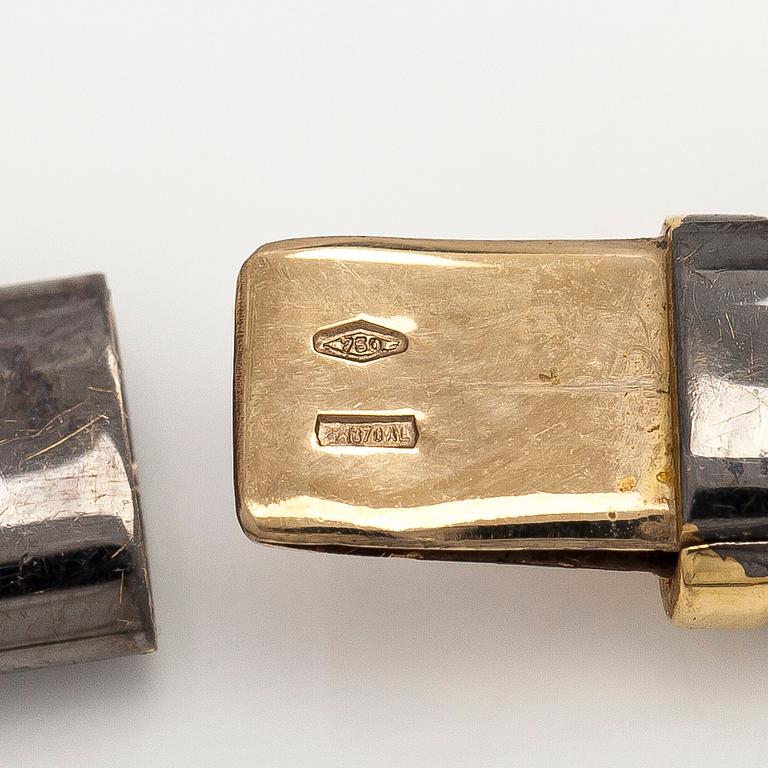 Collier, svartrodinerat 18K guld och diamanter, Tillander, Helsingfors 2005.