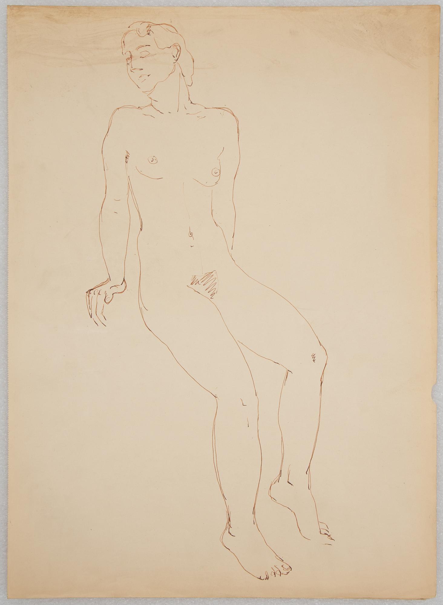 Wilhelm Kåge, modellstudier, fyra stycken, 1930-40-tal.