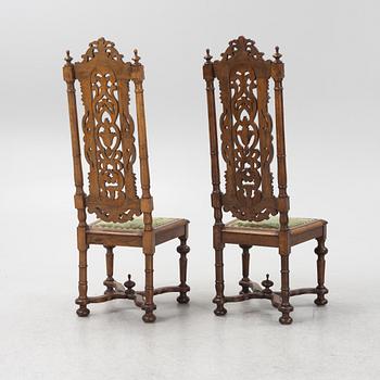A set of eight Baroque style chairs, late 19th Century.