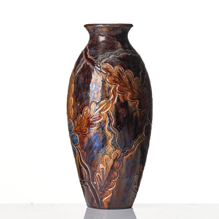 Berndt Friberg, an early glazed ceramic vase, Svedala slipvarufabrik, Sweden, 1922.