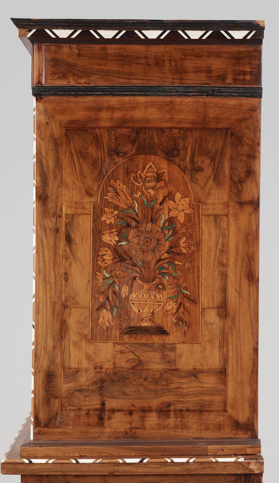 A Baroque second half 17th century cabinet on stand.