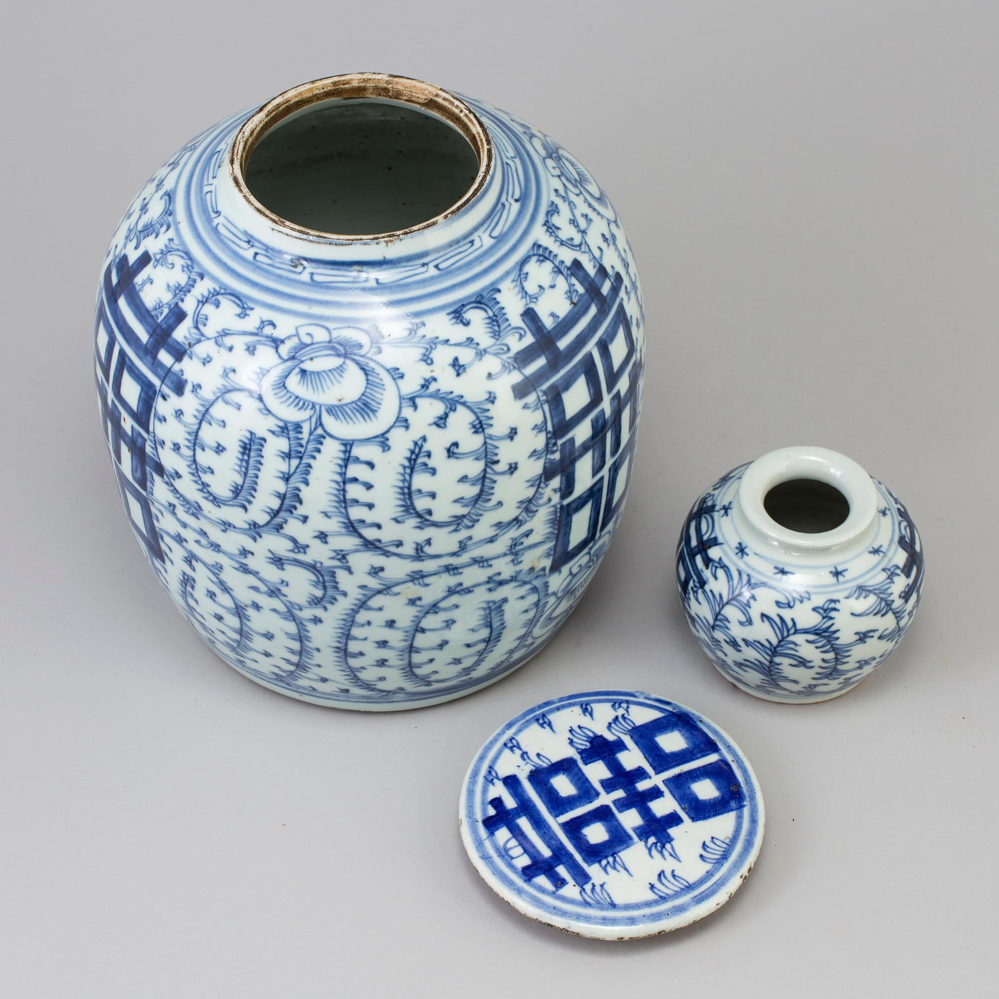 BOJAN SAMT VAS, porslin, Kina, sen Qing (1644-1912).