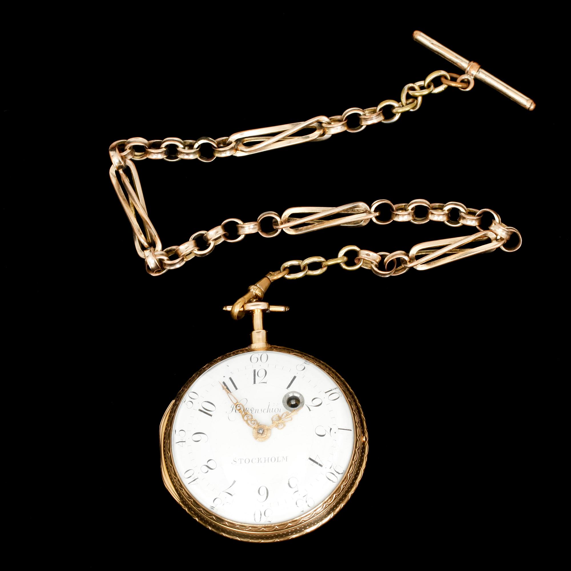 FICKUR, 18k guld. Hovenschiöld, Stockholm 1783.
