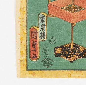 Utagawa Kunisada II, träsnitt.
