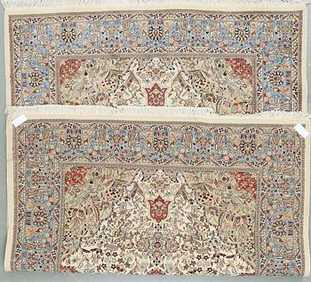 MATTA, Kashmir part silk figural. Ca 267 x 185 cm.