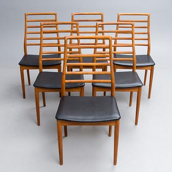 A set of six 1960s dining chairs for Dyrlund & Smith, Denmark.