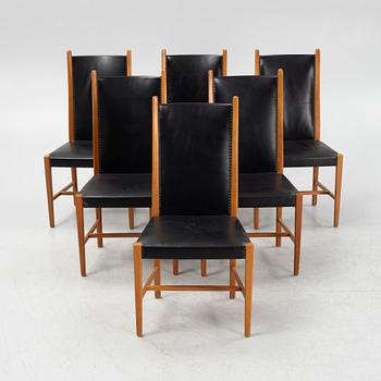 Carl Östergren, matgrupp, 6 stolar och matbord, utförda av snickarmästare David Sjölinder omkring 1962.