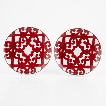 Hermès, assietter, ett par, "Balcon du Guadalquivir".