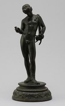 FIGURIN, patinerad brons, Musée de Naples, 1900-tal.