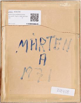 MÅRTEN ANDERSSON, Akvarell. Sign o dat a tergo.