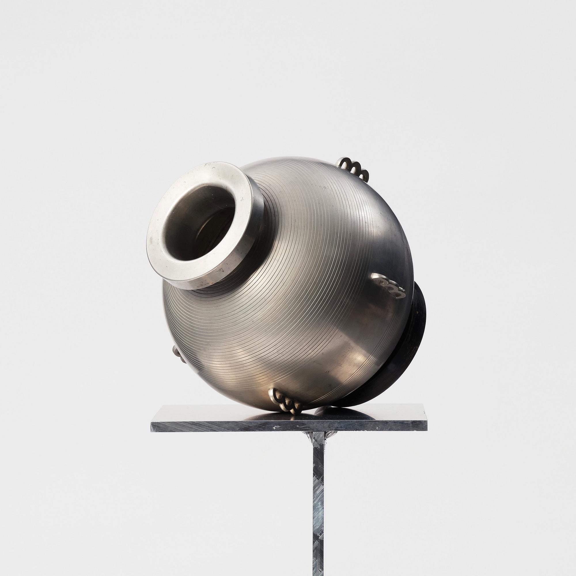 Sylvia Stave, a pewter vase, C.G Hallberg, Stockholm 1930s.