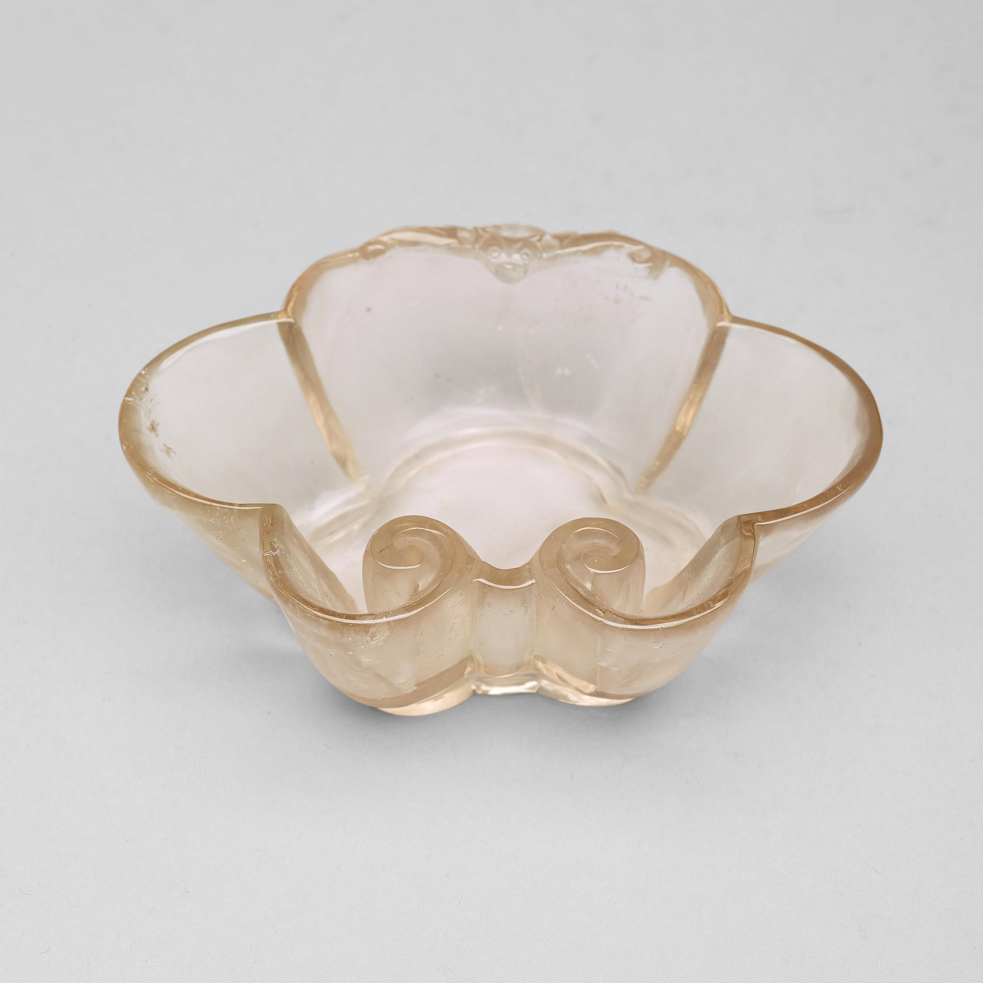 A rock chrystal brush washer, Qing dynasty, 19th Century.