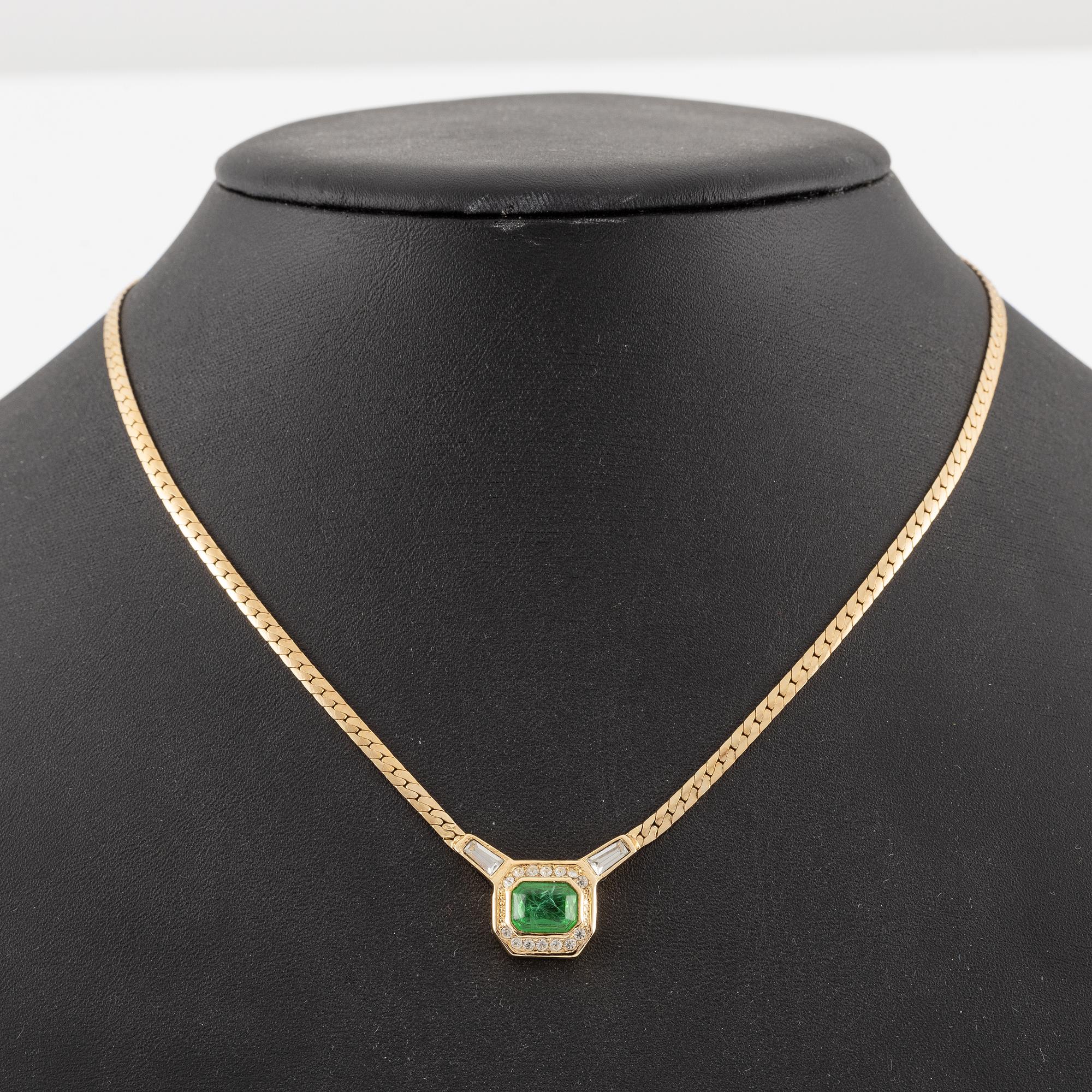 Christian Dior, collier och örhängen, ett par, vintage.