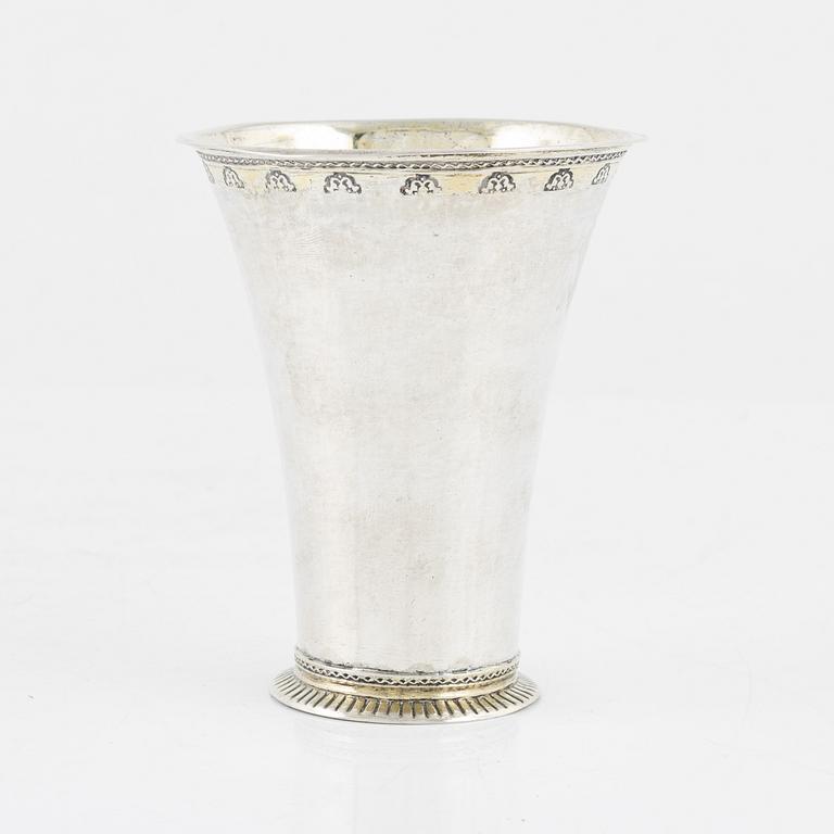 A Swedish Silver Beaker, mark of Petter Davidsson, Norrköping 1776.