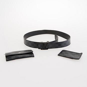 LOUIS VUITTON, Damier Graphite VYÖ, KORTTIKOTELO JA AVAINKOTELO.