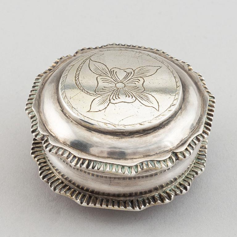 A swedish silver box, 1812.