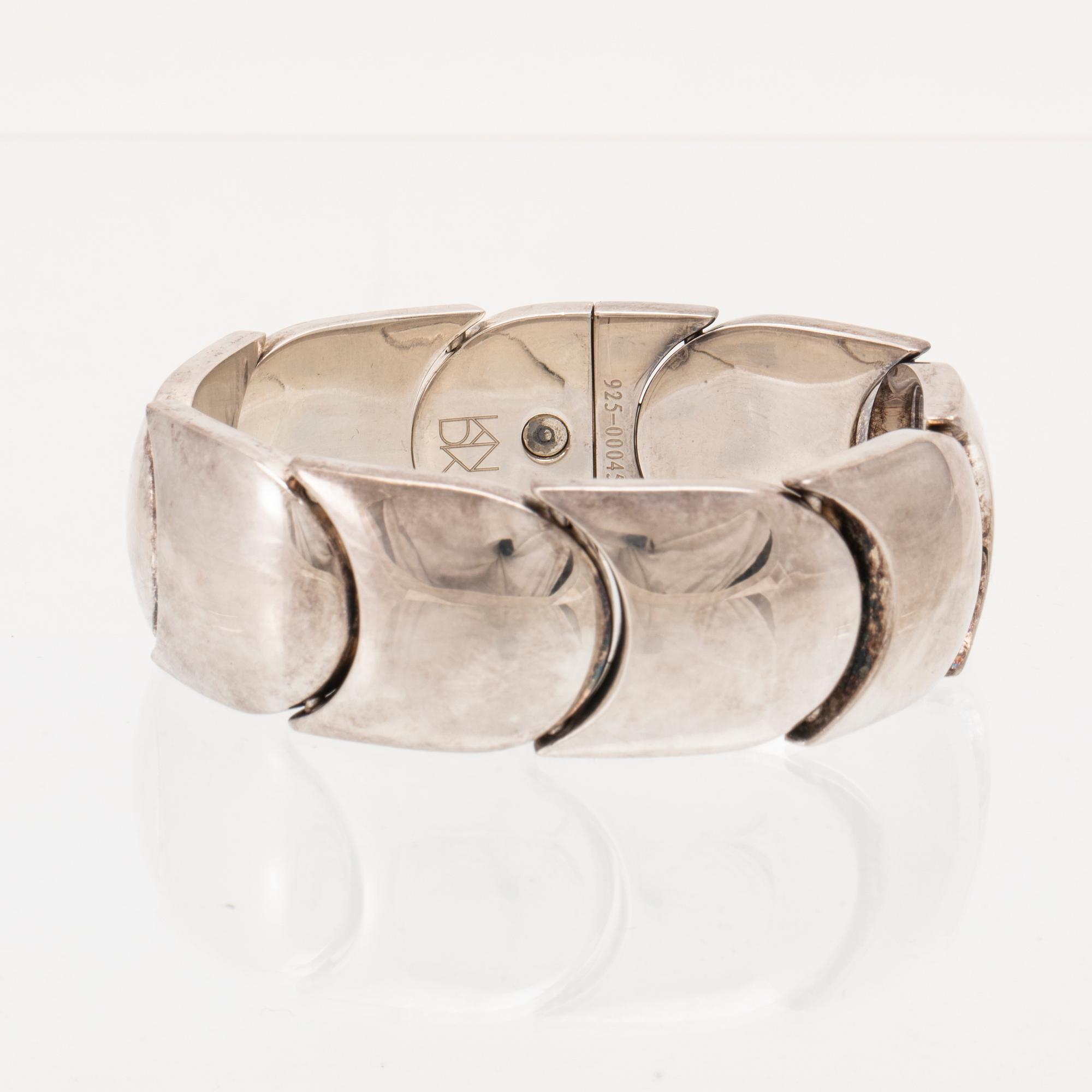 A silver bracelet by Kurt Nielsen Denmark.