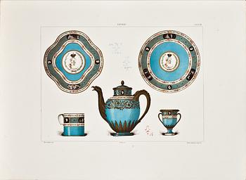 MAPP med litografier, 34 st, Edouard Garnier, 1880/90-tal.