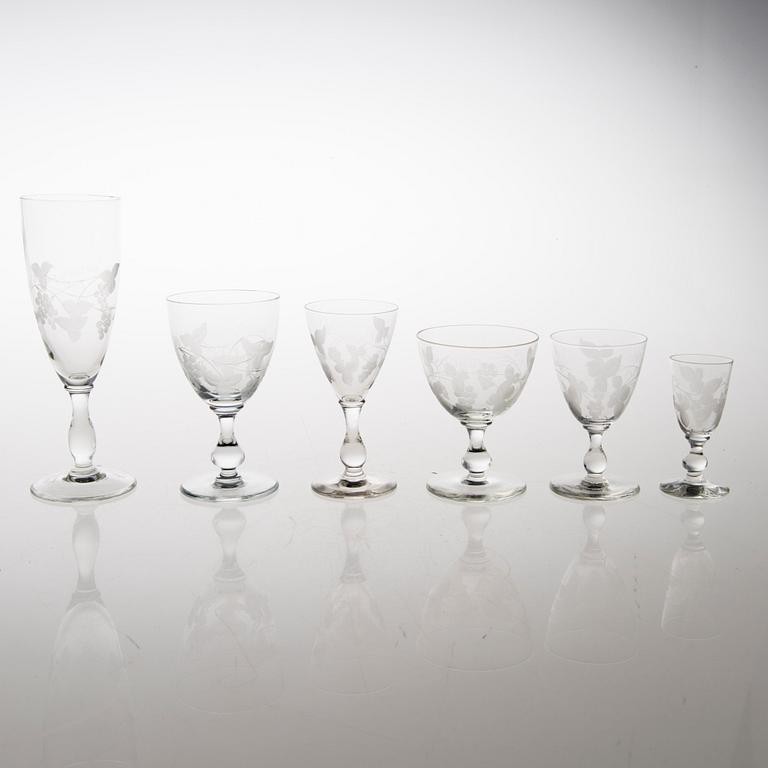 A 35-piece 'Savoy' glasswear, 1940s.