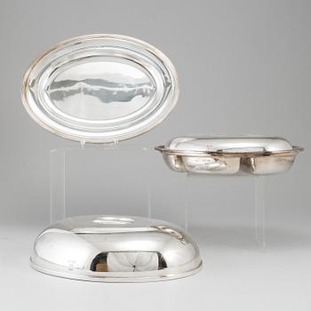 SWEDISH AMERICAN LINE, 3 serving dishes. Gense.