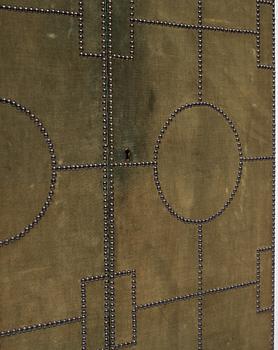 Otto Schulz, a velvet covered Swedish Modern cabinet, Sweden, late 1920s.