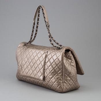 Chanel Metallic Calfksin XXL Large Classic Flap Bag, Gold , 2016-17.