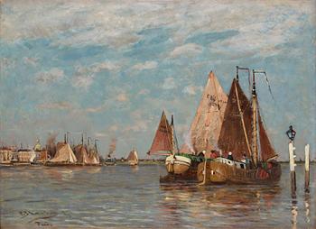 Carl Skånberg, "Fiskeskutor, Holland" (Fishing boats, Holland).